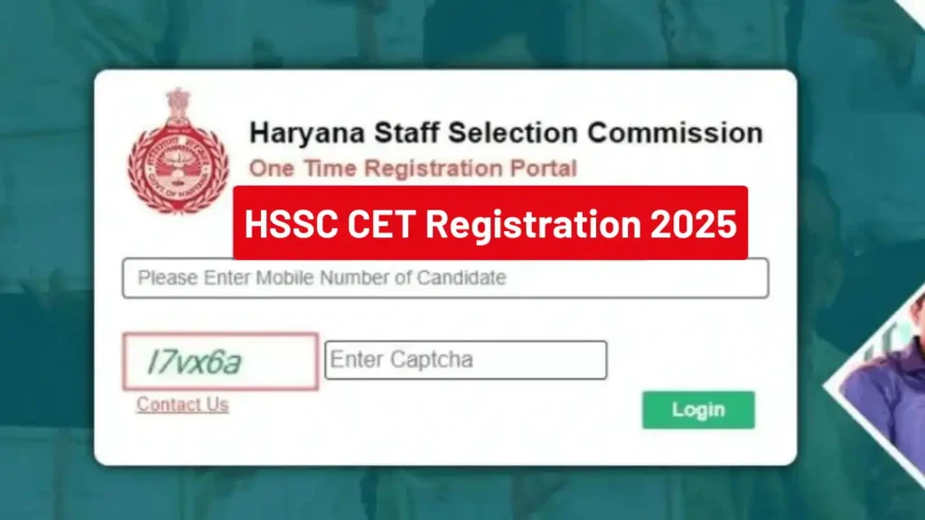 HSSC CET Registration 2025